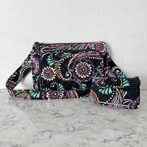 Vera Bradley Bandana Swirl Hipster Crossbody Bag and Card Case Set